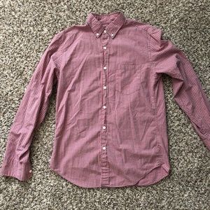 J. Crew Pink and Grey Button Down